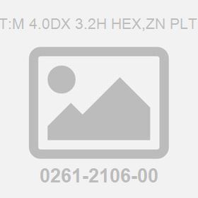 Nut:M 4.0Dx 3.2H Hex,Zn Plt,$S